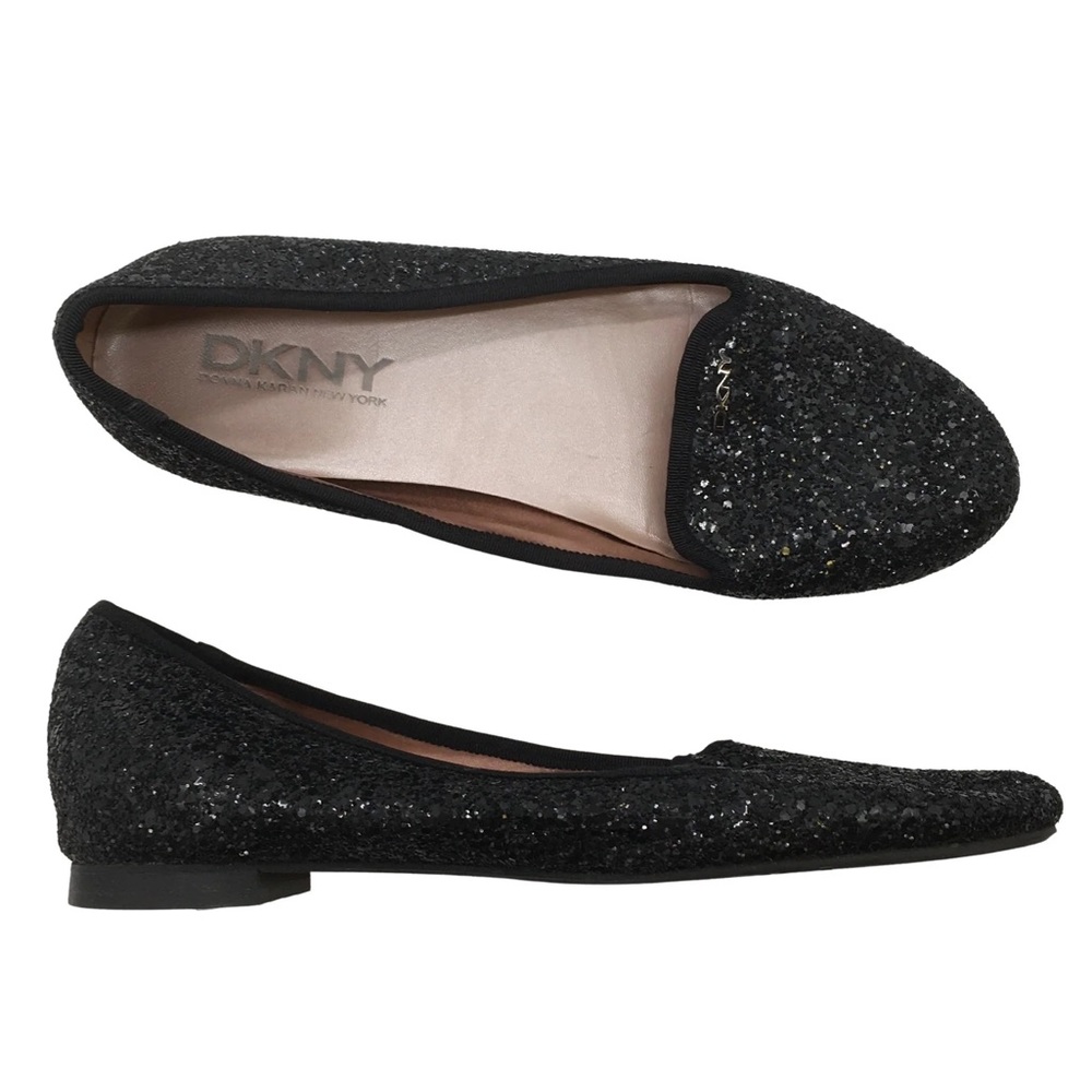 Rare DKNY Black Glitter Women’s Loafers